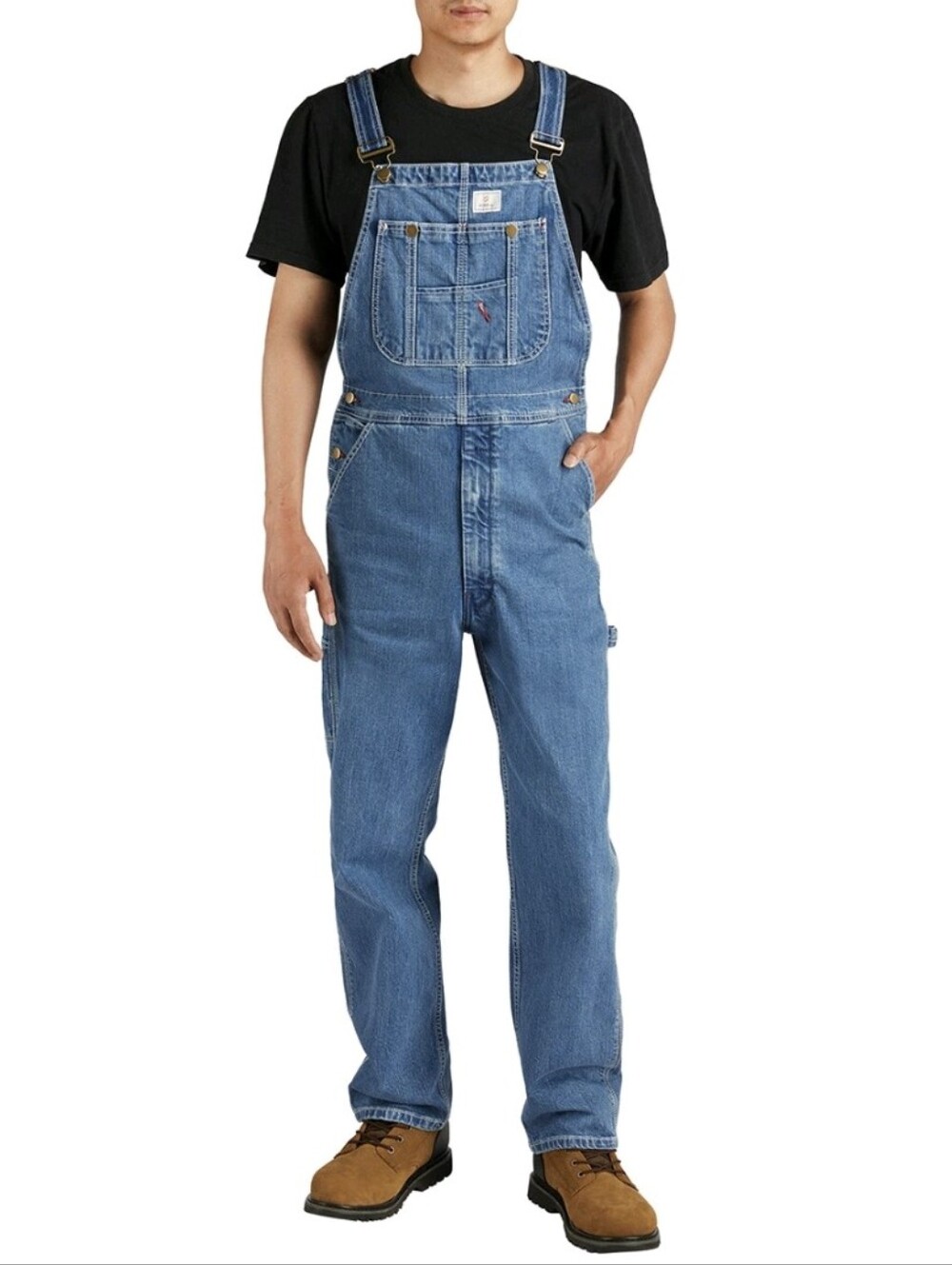 Hisea Classic Blue Denim Bib Overalls Coveralls Workwear Men's Sz 30x30